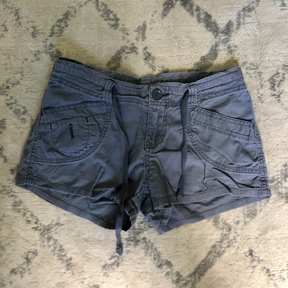 Grey Shorts with Front Tie